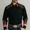 Christmas Theme Men Casual Long Sleeve 3D Star Printed Street Party Long Sleeve Soft and Comfortable Shirt Santa