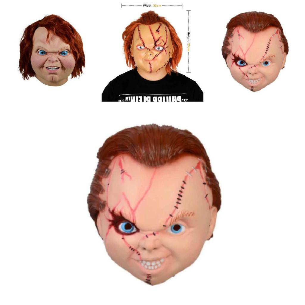 Kinderspiel Halloween Latexmaske mit Bluteffekt für Horrorparty Cosplay