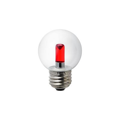 ELPA LED Decorative Bulb, Mini Ball Shape, 26mm Base, G50, Clear Red, LDG1CR-G-G272