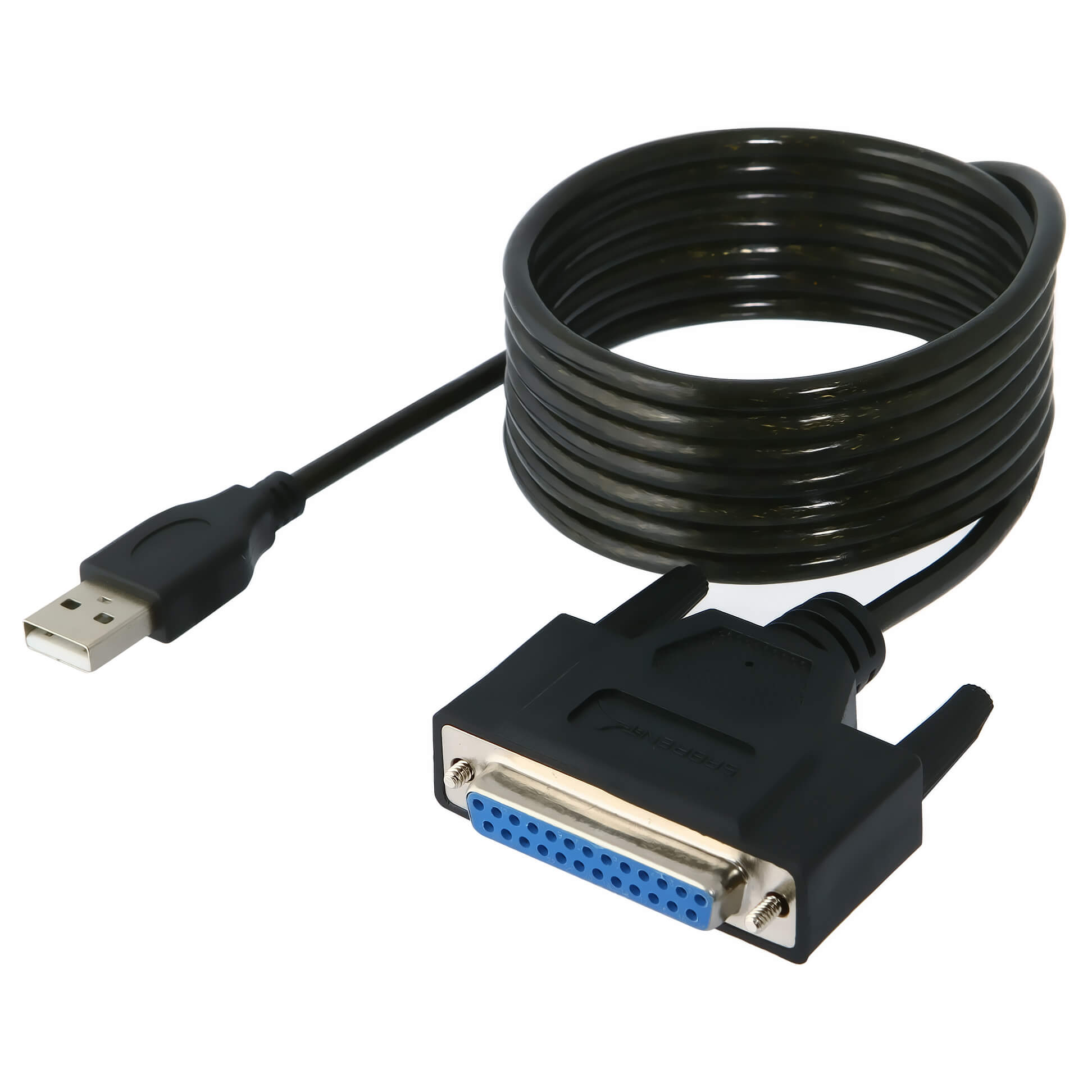 1.8m FTDI  Chipset Nickel Plated USB to Serial RS232 DB9 DB25 Adaptor Cable 1.8 m чёрный