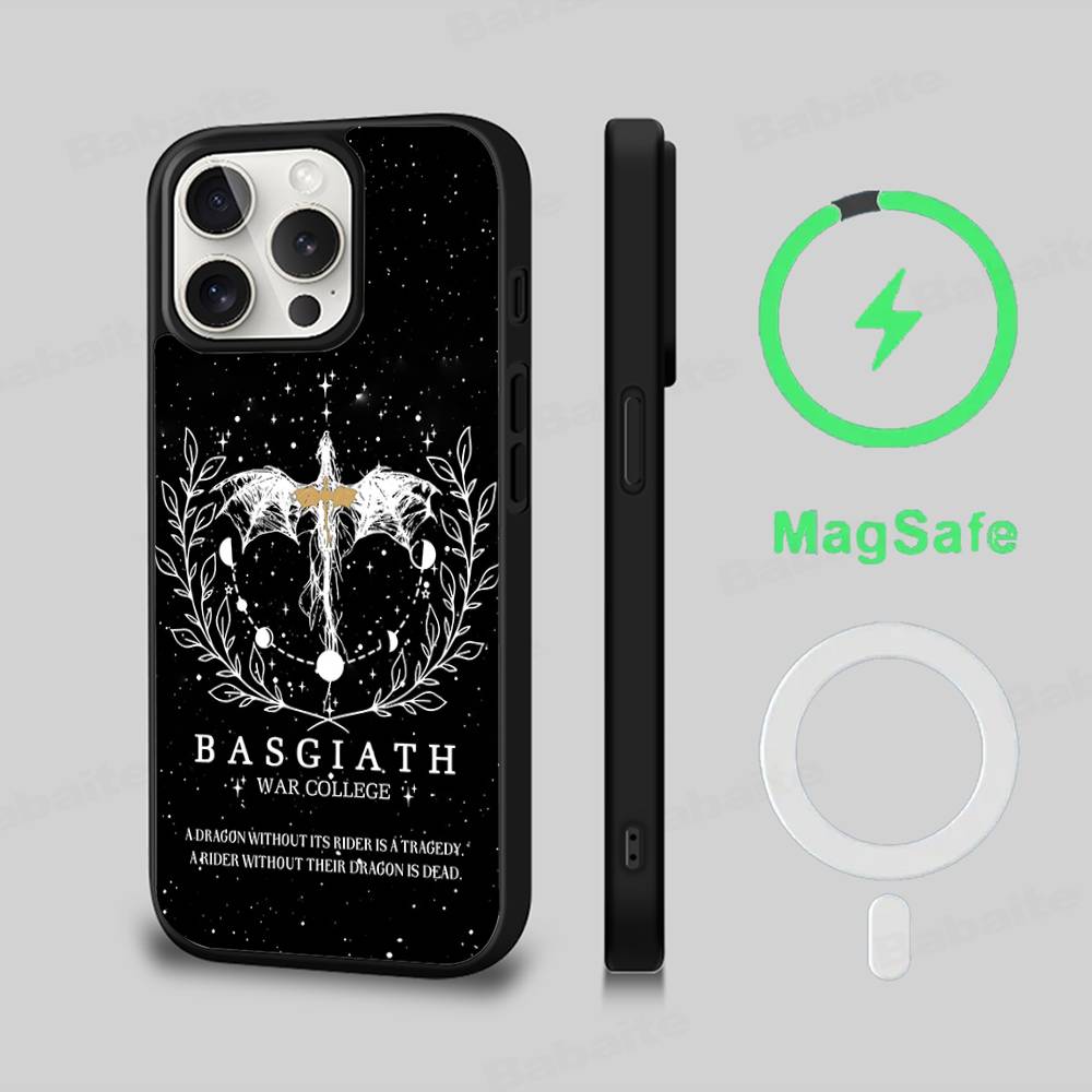 Anime F-Fourth Wing Phone Case Magnetic Case For IPhone 16 14 13 12 11 15 Pro Max Plus For Magsafe Wireless Charge Cover