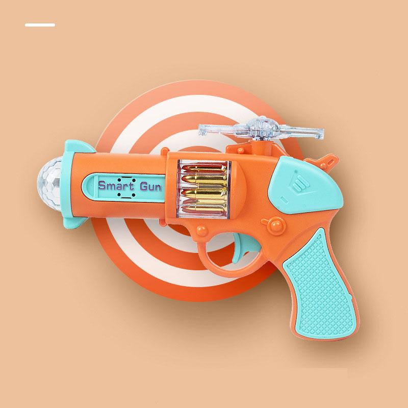 Children Toy Gun Projection Pistol Revolver Safe Non-firing Toy Smart Gun Rotating with Sounds Lights For Kids Gifts