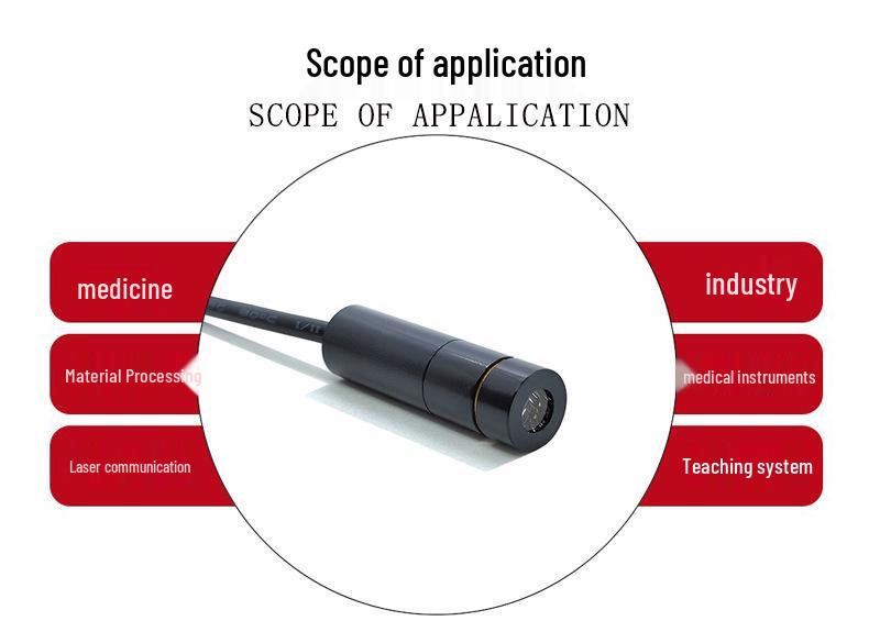 10X35mm 650nm 5mW Red Cross Laser Emitter with Adjustable Focus & DC Interface for Clothing Positioning