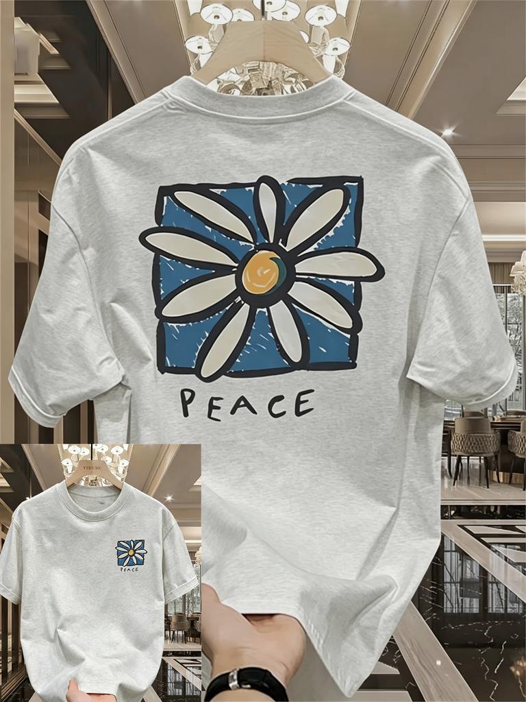 2026 Summer Men's Heavyweight Short-Sleeve T-Shirt Japanese & Korean Streetwear Style Machine Washable Full of Vintage Charm Top