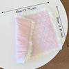 Plaid Pattern Decorative Placemat Love Lace Design Photo Shoot Mat Coaster Set  Home Decoration