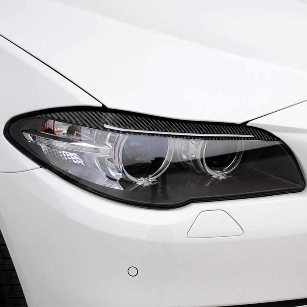 1 Pair Fiber Headlight Eyebrows Eyelids Sticker Replacement For F10 2014\-2016 Car Interior Decor
