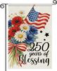 4th of July Garden Ag, 250 Anniversary USA Ag Patriotic America Memorial Day Yard Outdoor Decorations Outside God 250 Ye AAS