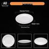 Jingyu 6-inch White Food Grade Melamine Flat Plates (2-Pack)
