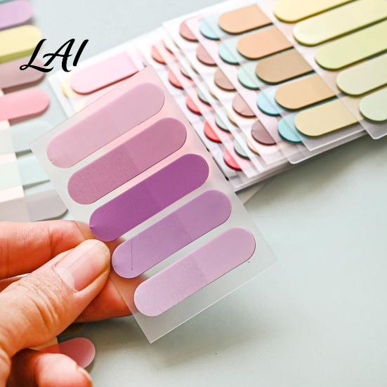 Clear Annotation Tabs 2 Pack Translucent Index Tabs Sturdy PET Rounded Corners Stickers Gradient Multi Color Memo Flags Self Adhesive for