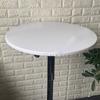 Polyester Round Tablecloth with Waterproofs Feature Table Cloth Cover Fit Tables Up to 90cm Spill Proof Table Cover