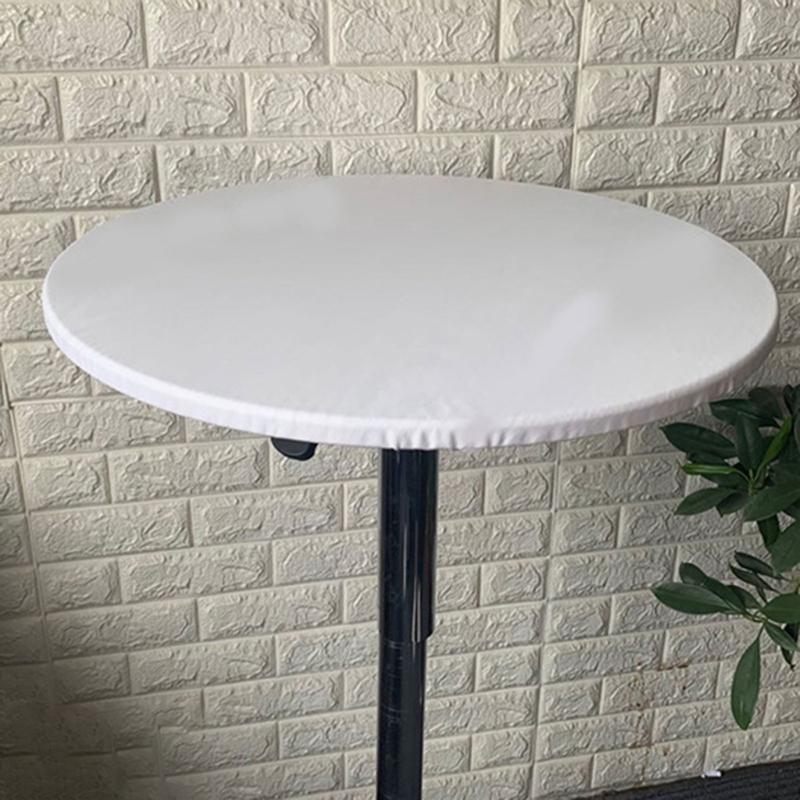 Polyester Round Tablecloth with Waterproofs Feature Table Cloth Cover Fit Tables Up to 90cm Spill Proof Table Cover