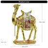 Artistic Camels Sculpture Resins Middle Eastern Ornament Gold Desert Animal Figurine for Living Room and Office Display