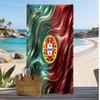 Portugal Fußball Print Strandtuch Schnelltrocknend Super Saugfähig Weiches Badetuch für Schwimmen Strand Reisen Fan Souvenir Geschenk