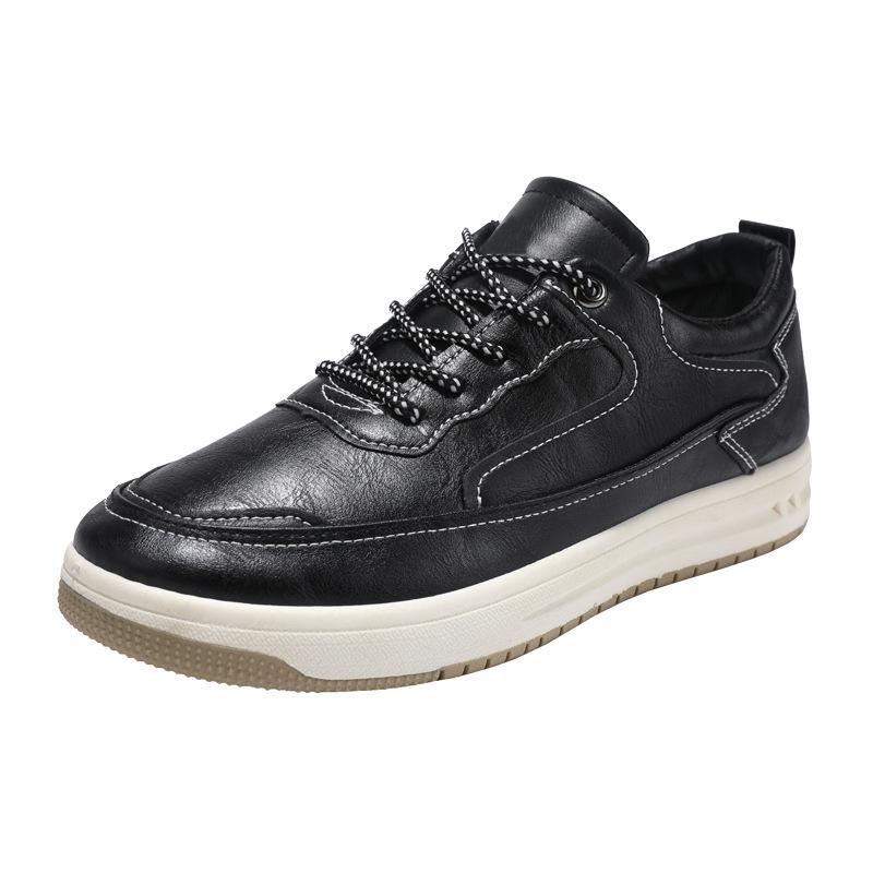 

Autumn and winter casual men s shoes pu solid color lightweight sports shoes men s comfortable and versatile trend men s casual shoes 39