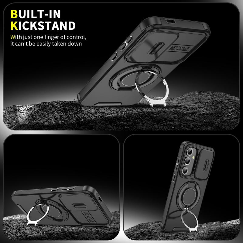 For Samsung Galaxy S25 S24 S23 S22 S21 Ultra Plus Magnetic Finger Ring Holder Military Protective Case