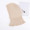Woolen Knit Winter Balaclava Hat Solid Color Hooded Beanie  for 2-6 Y Boys and Girls