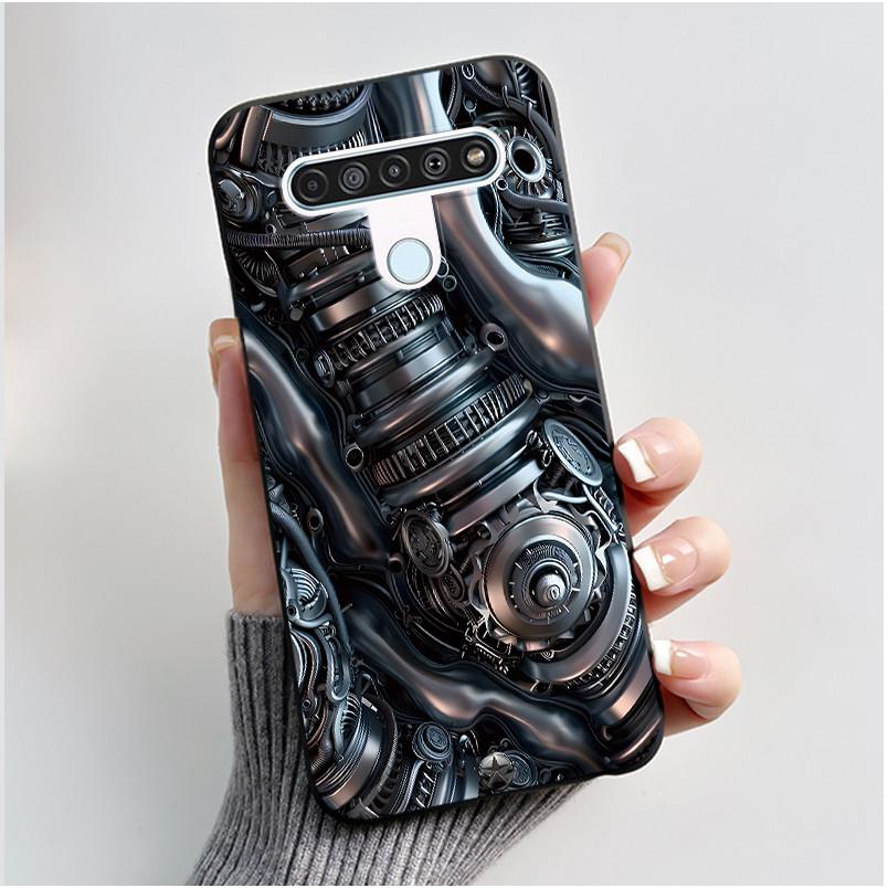 Luxury Cute Cool Boys Girls Case For LG K61 Q61 Q70 Phone Case Black Matte Soft Silicone Back Cover Protective TPU Bumper Shell