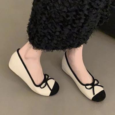 Fashion 2024 Ladies Shoes Slip On Women's Flats Spring Loafers Shallow Round Toe Bow Tie Solid Solft Sole Casual Comfortable Flats Shoes