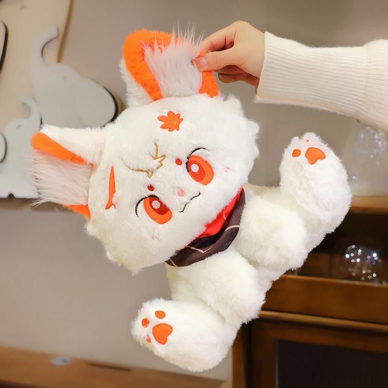 Game Genshin Kaedenhara Kazuha Cat Fluffy Impact Wanderer Pet Plush Toys Cosplay Doll Soft Stuffed Pillow Gift For Kids Gift