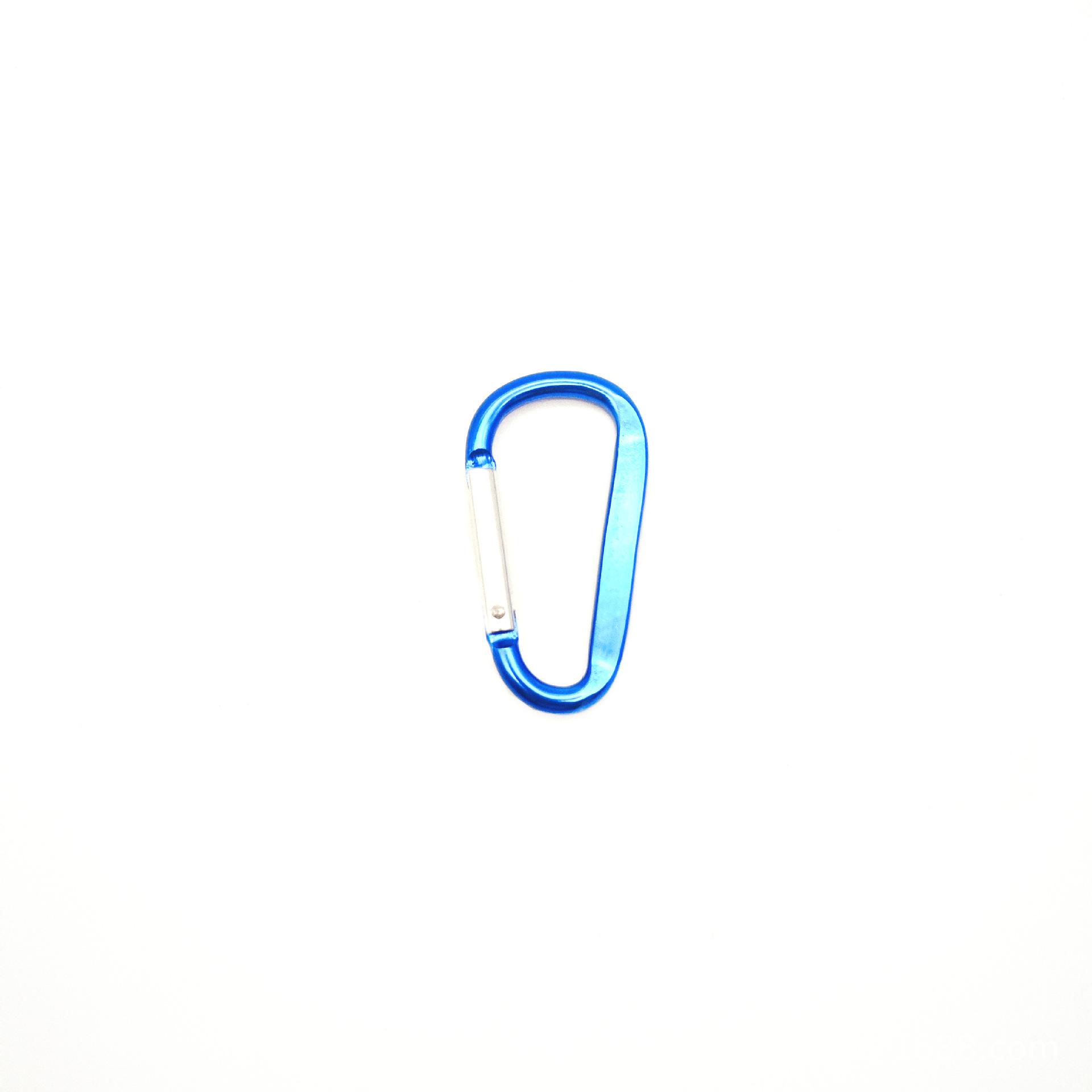 Silver Black No. 5 D-Shaped Carabiner with Flattened Webbing Loop – All-Black Aluminum Alloy Design