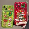 Applicable to Apple 15 mobile phone case iPhone16promax Christmas doll 13 flip mirror 11/12 silicone 17