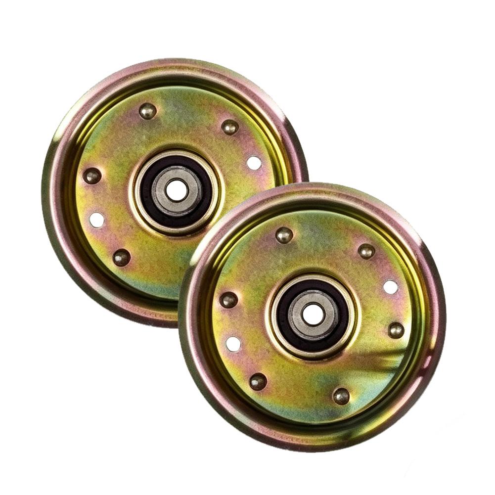 2Pack Flat Idler Pulleys For Lawn Mowers Compatible With 956-04129 756-04129B 756-04129C 753-08171 Replacement Parts