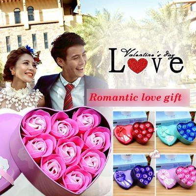 Seifenblumen-Geschenkbox, 1 Stück, DIY, Valentinstag, kreative Geschenke, Rose, Herzform