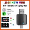 2025 New 3IN1 Android14 Wireless Carplay Android AutoAdapter Upgrade Plug&Play For Youtube Netflix Dongle Wireless Car AI TV BOX
