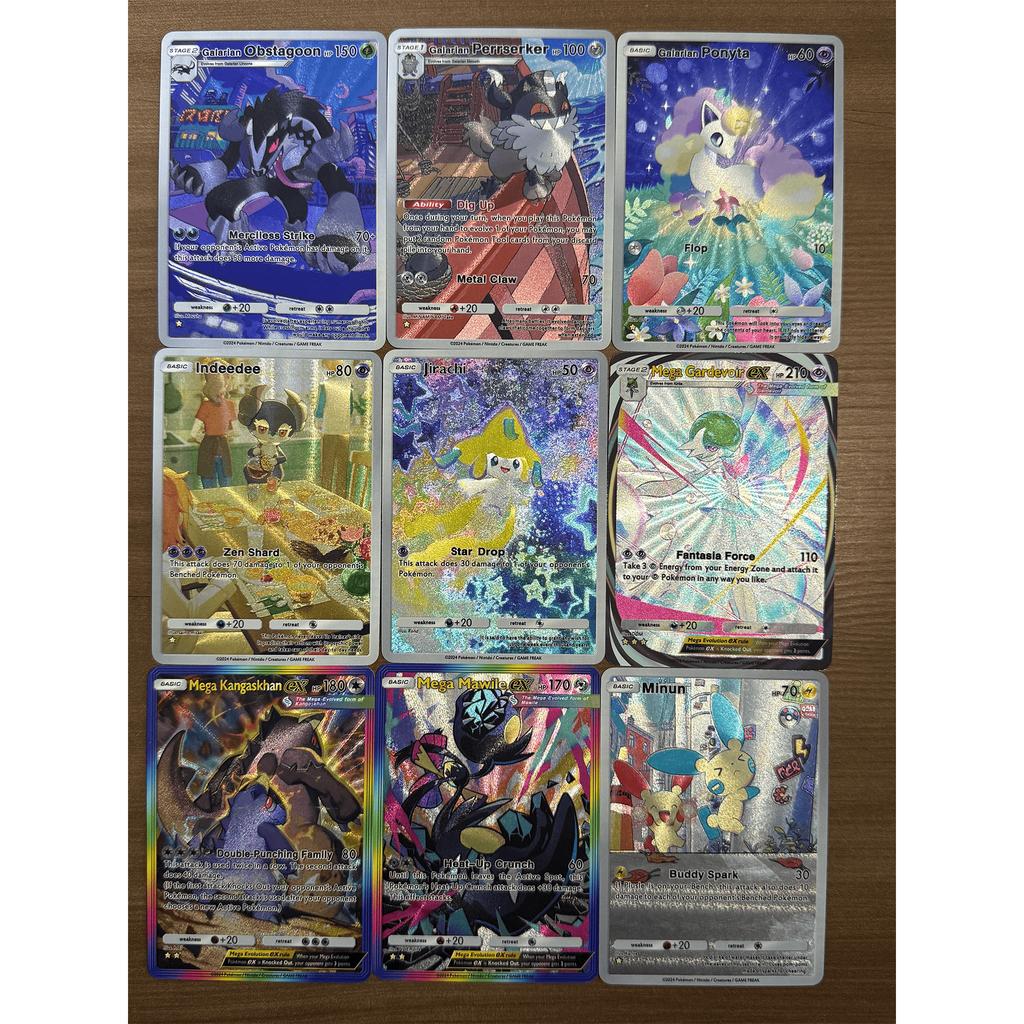 Diy Pokemon Pocket Charizard Blastoise Venusaur Mareep Series English Texture Flash Card Classic Game Anime Collection PTCG Y Kid Friendly