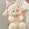 25Cm Cute Cartoon Birthday Hat Princess Sheep Fluffy Simulation Lamb Plush Toy Cute Kawaii Animal Fluffty Doll Birthday Gift