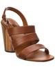 Ferragamo Trezze Leather Sandal Brown