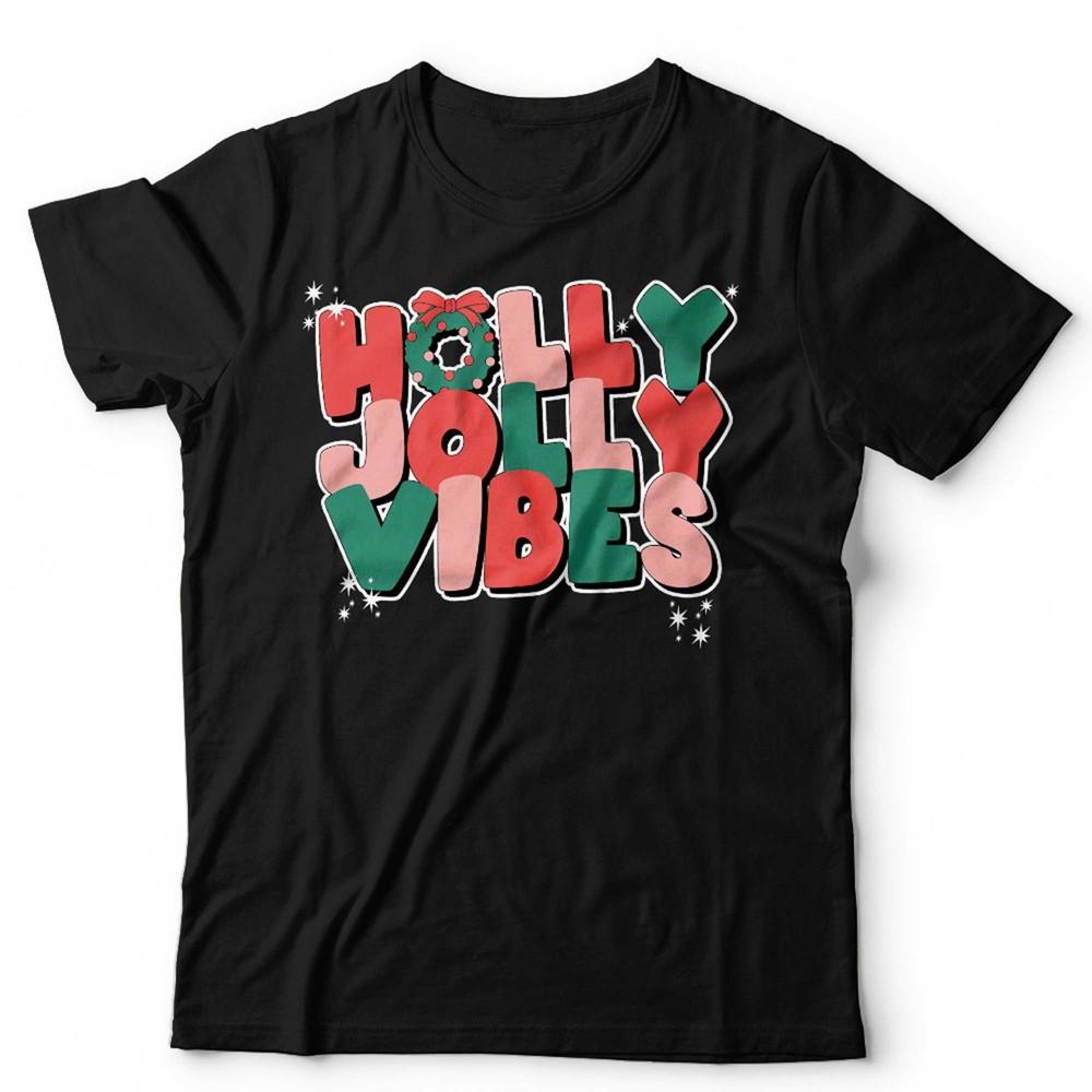 Christmas Vibes T Shirt Unisex and Kids Holly Jolly Funny Festive Cute Retro