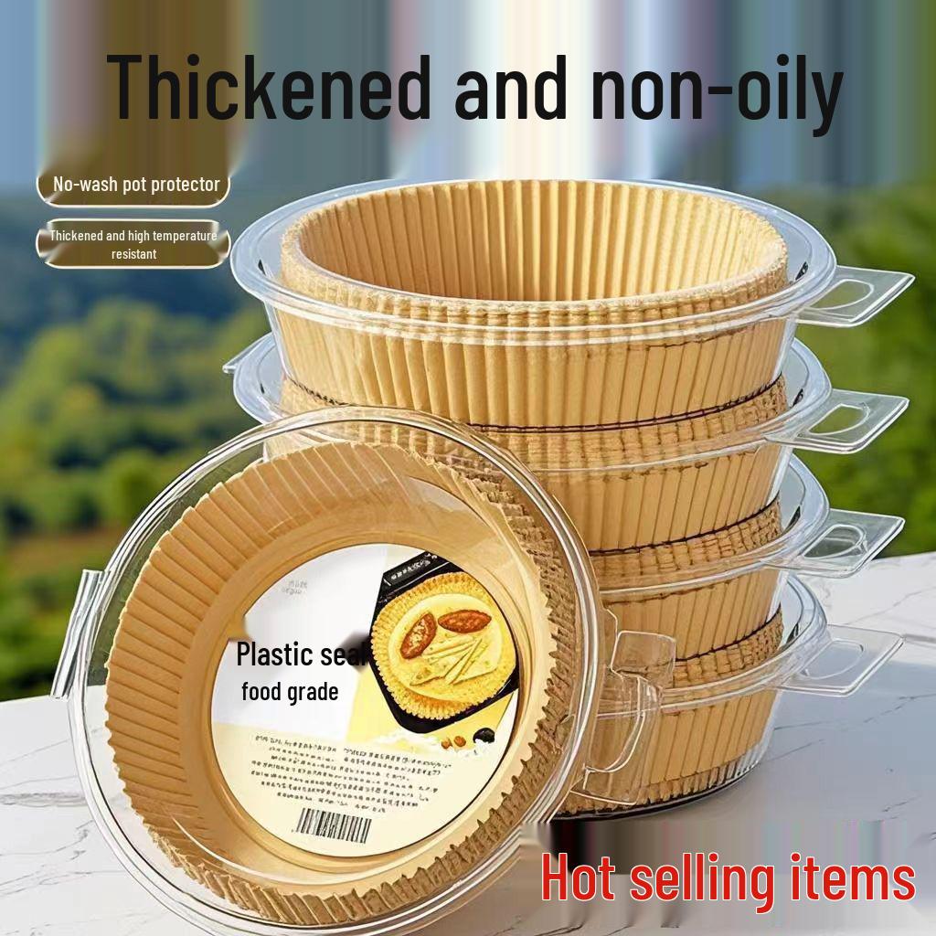 Air Fryer Oil-Absorbing Silicone Paper Bowl - Food Grade Baking Paper Plate