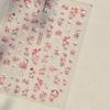 Cherry Blossom Pink Flower Sakura Spring 5D Nail Art Sticker Gold Stamping Soft Adhesive Relief Adhesive Chic Manicure Decals