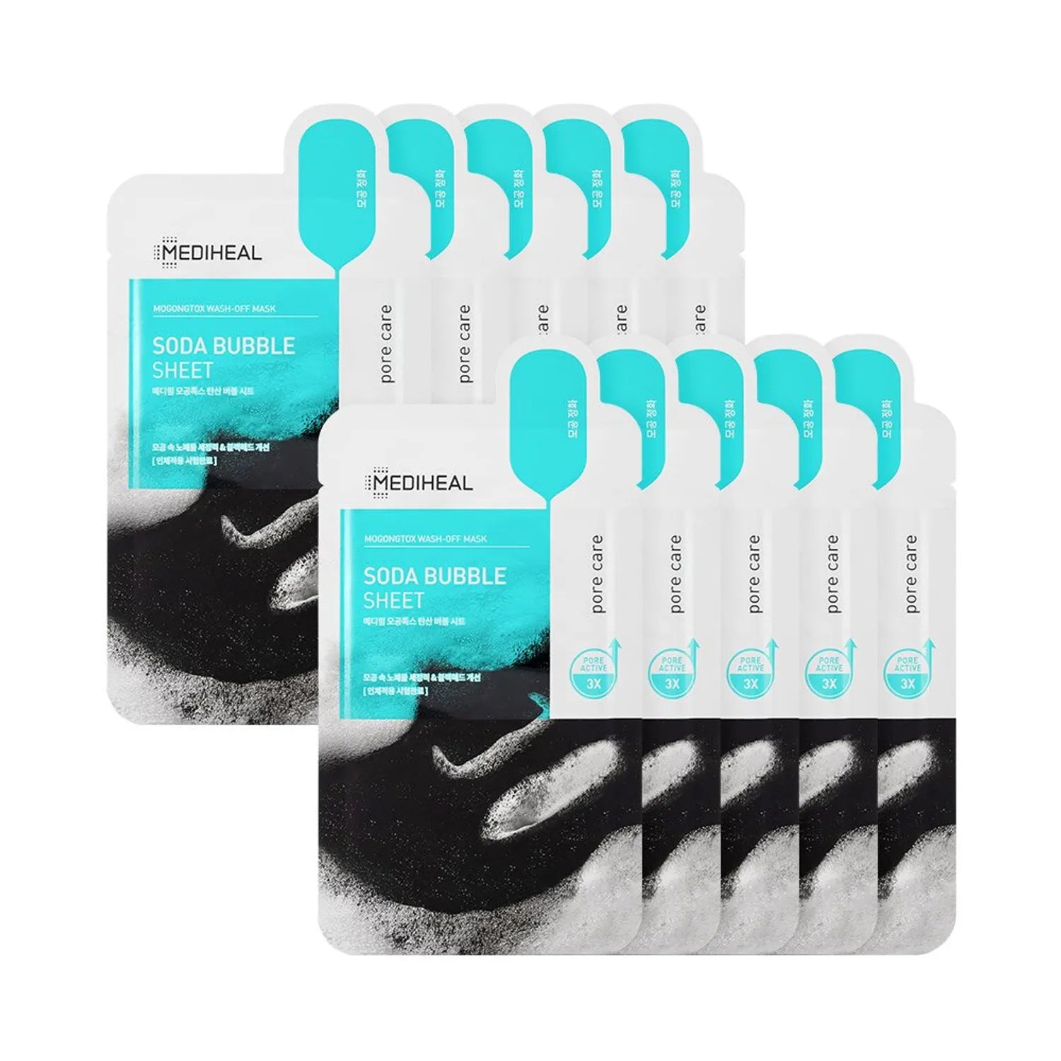 MEDIHEAL Mogongtox Wash-off Soda Bubble Sheet 10P 10p