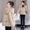 2025 Fall/Winter New Down Cotton Jacket Korean Loose Thickened Hooded Bread Jacket Versatile Jacket Women
