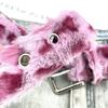 Millennium Pink Plüsch Leopardendruck Ledergürtel für Damen - Punk-Stil für Röcke & Jeans