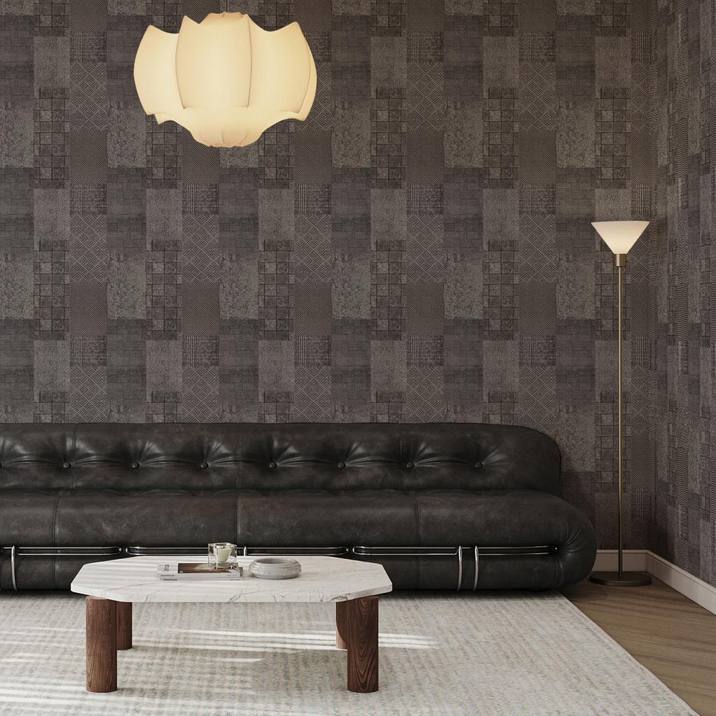 Retro Solid Line Texture Wallpaper Waterproof Vinyl Peel And Stick Living Room Wall Decor Vintage Brick Pattern Wallpaper