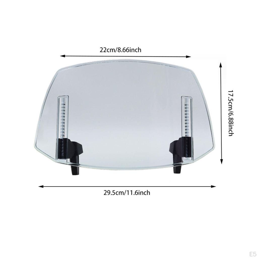 Motorcycle Wind Deflector Adjustable Riding Parts Windscreen Easy Installation Durable