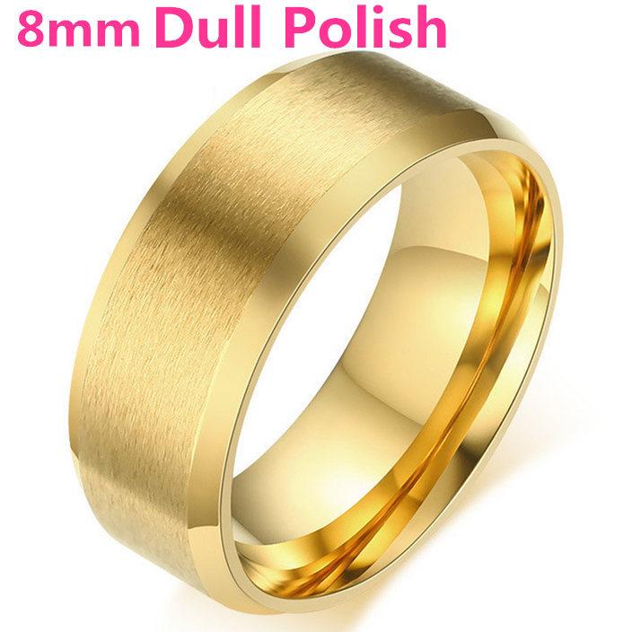 4-8mm Bright and Dull Polish Silver Stainless Steel For Men and Women Couple Ring