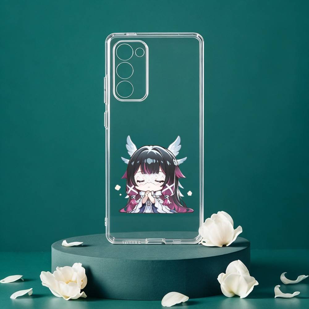 C-Colombina Genshin Phone Case For Samsung Galaxy S24 S25 S23 S22 S21 Plus S24 S25 Transparent Cover Case