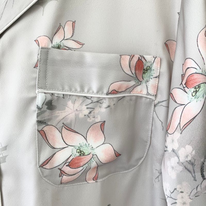 Silk Pajamas Women's Suit Spring & Fall New Arrival Air-Conditioned Room Home Wear Outwear Long Sleeves 2025 Fancy Pajamas