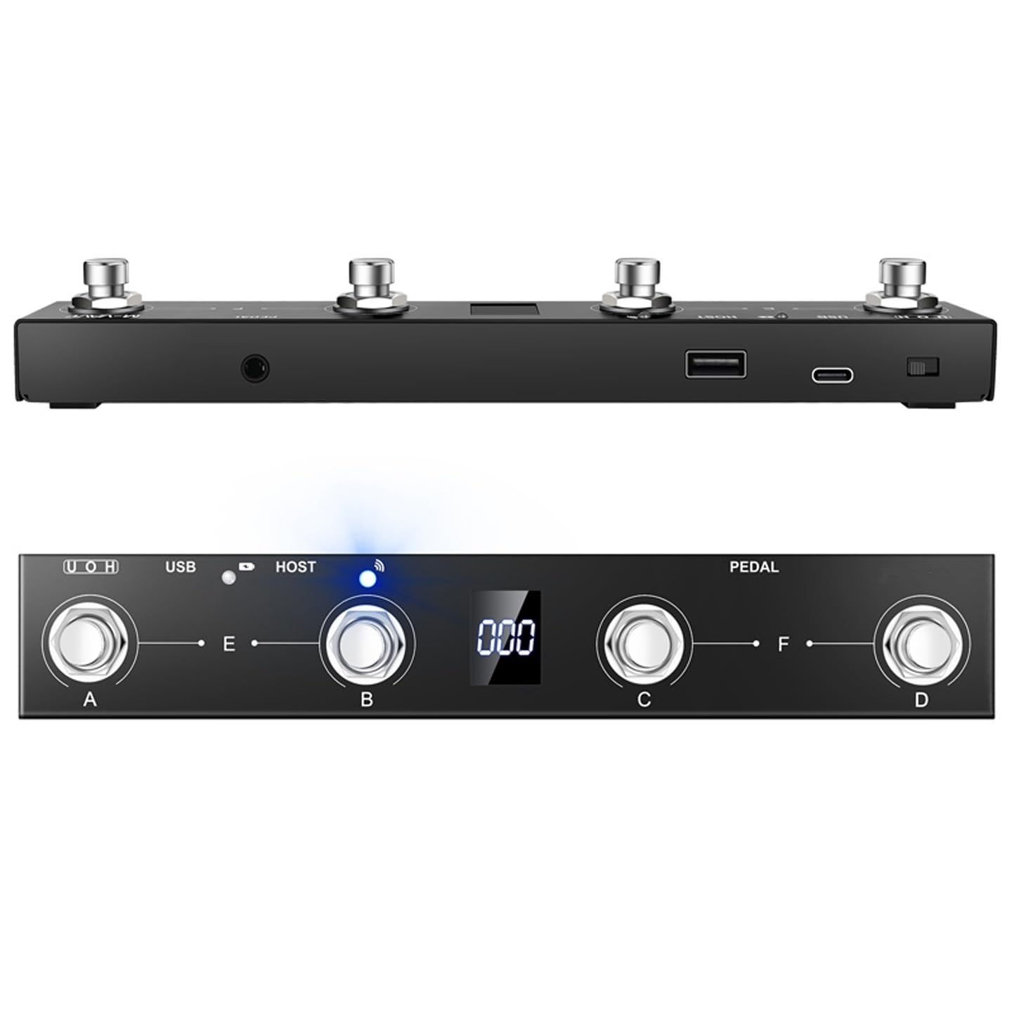 

Chocolate Plus MIDI Footswitch MIDI Controller USB Connection Rechargeable Guitar Control Compact Lightweight Built-in Effects/Amplifier/DAW (Black) чёрный