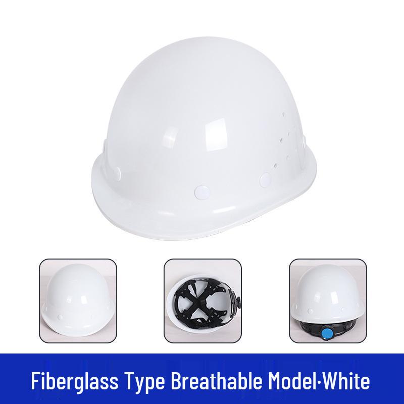 National Standard Thickened Fiberglass Construction Helmet with Logo Printing