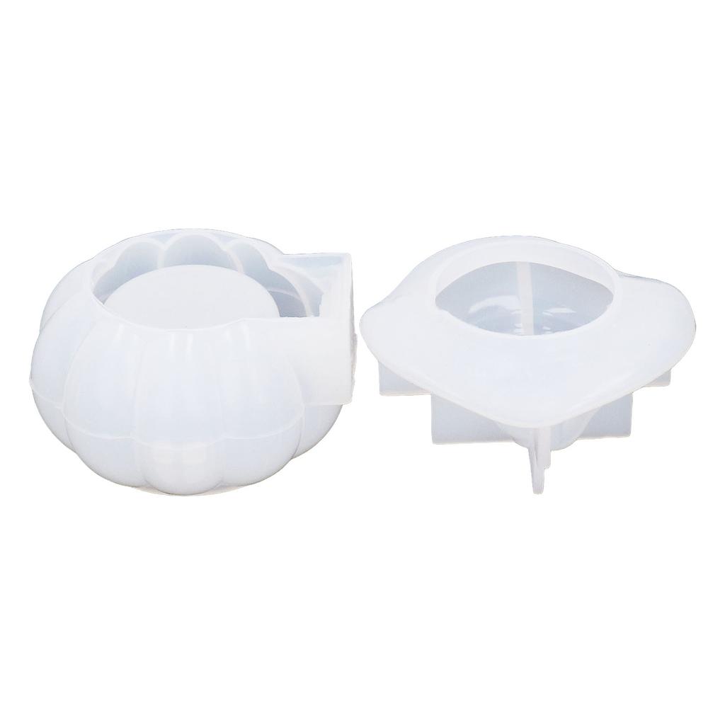 Hallowee Pumpkin Jars Silicone Molds Reusable Easy Demoulding DIY Pumpkin Molds with Lid Mold for