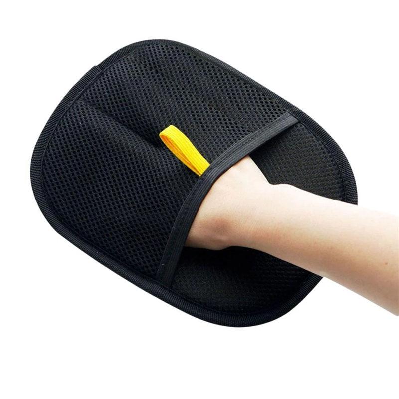 

Двусторонние перчатки для удаления статической шерсти домашних животных Многоразовая статическая щетка для пыли Аксессуары для дома Кошки Собаки Домашние животные Удаление шерсти чёрный