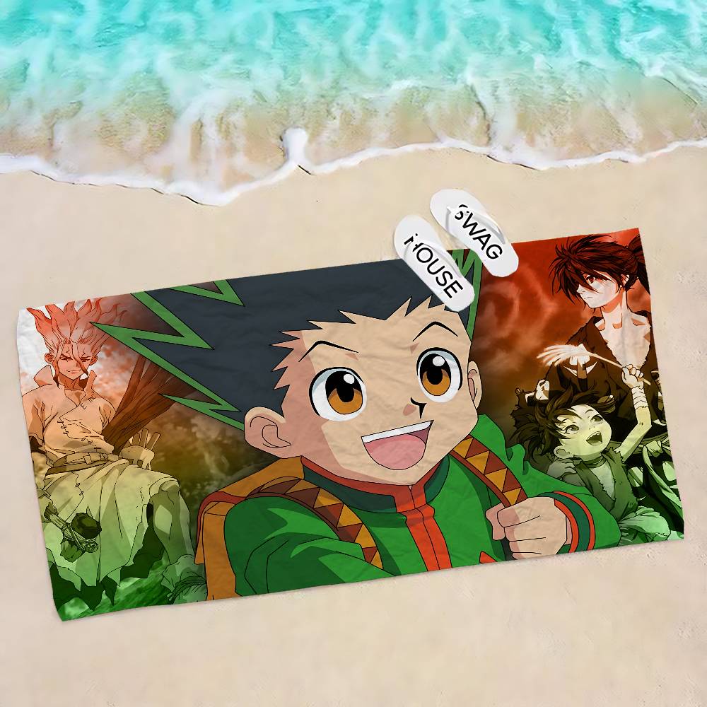 Cartoon Animation HUNTER X HUNTER Microfiber Beach Towel Absorbent Quick dry Soft Yoga Swimming Resort Mountain Climbing Towel W40*H60(CM)