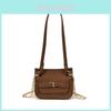Simple Solid Color Shoulder Crossbody Bag With Chain Design For Daily Use