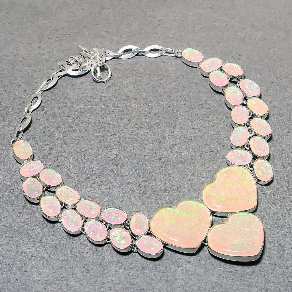 Australian Triplet Opal Necklace 18" Adjustable Chain Gemstone Jewelry PT 3282