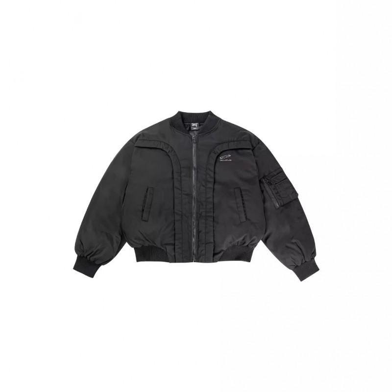 Winter Thick Baseball Cotton Jacket Retro Letter Split Design Warm Streetwear Men